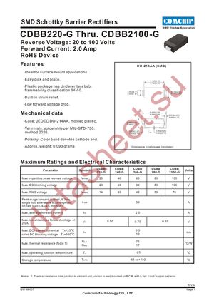 CDBB220-G datasheet  